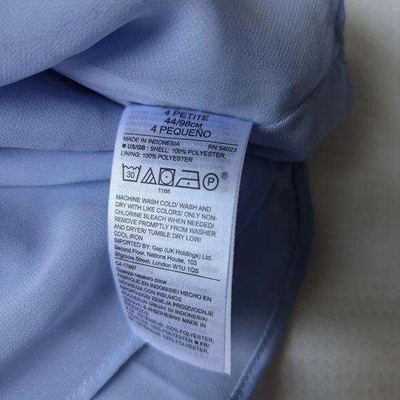 NWT Banana Republic Powder Blue Satin Silk Babydoll Cami Tank Top 4 Small Petite - Picture 5 of 9